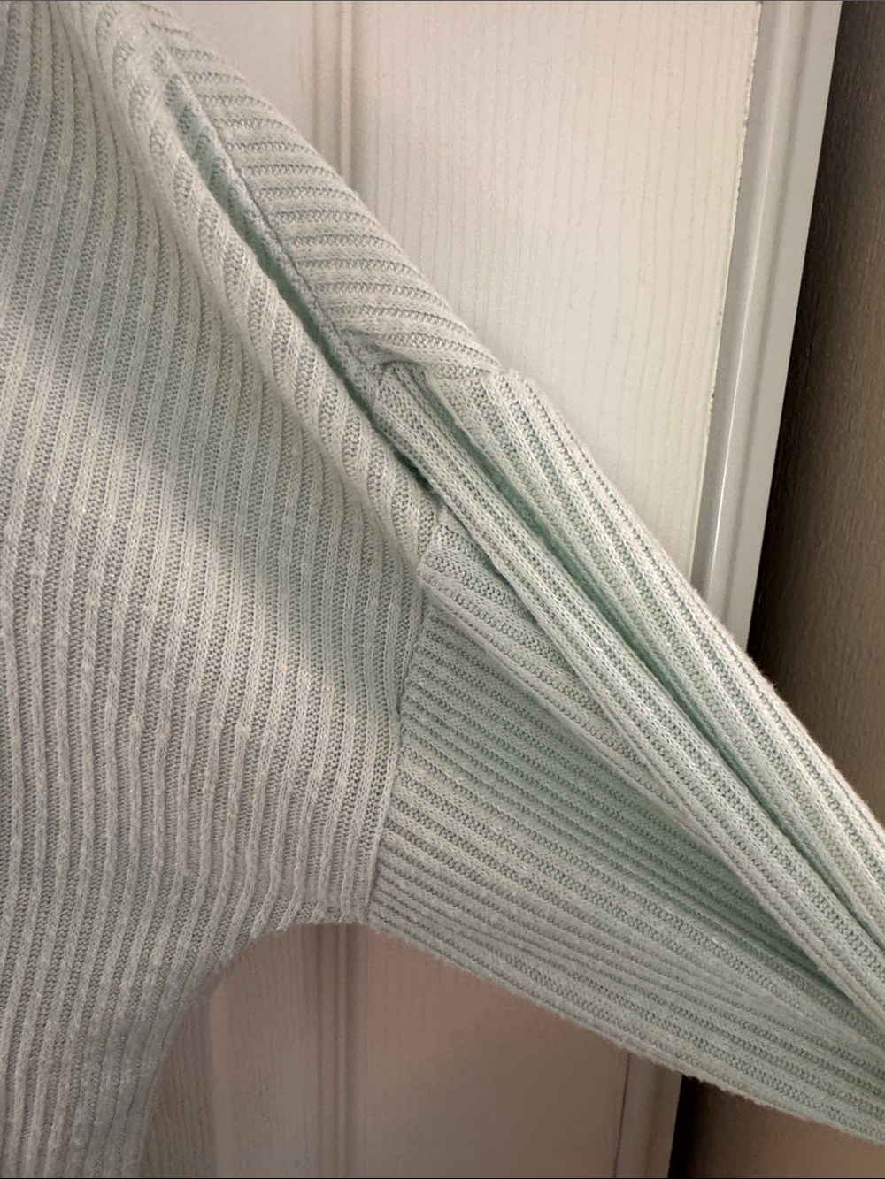 Gymshark Ribbed Long-Sleeve Drawstring Crop Top in Mint - Picture 7 of 14